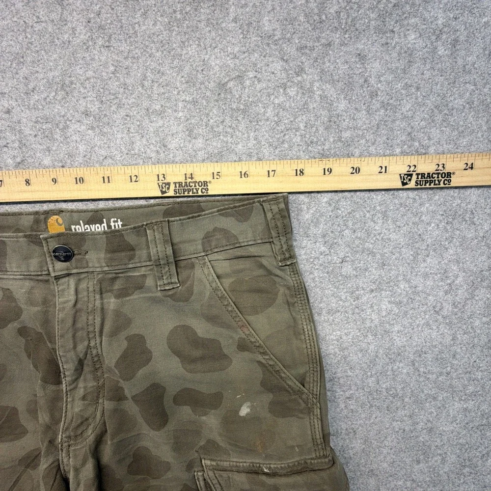 Vintage Carhartt Camo Cargo Shorts Mens 34 Brown  Baggy Grunge